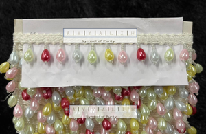 Adorno de encaje con cuentas y perlas de alta calidad para decoración de sarees, lehengas y vestidos de novia, y muchos más para decoración. - Product Image 2