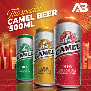 Cerveza Vietnamita Camel Extra Fuerte al por Mayor, 4.6%-5% Vol, Cerveza Premium de 330 ml *24 Latas, Cerveza Artesanal de Fábrica - Product Image 3