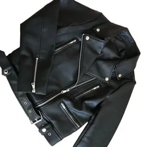 Wholesale Genuine Sheep Leather <b>Jacket</b> for <b>Women</b>’s Ladies Cropped Style Fashion <b>Spring</b> Leather <b>Jacket</b> <b>Women</b> - Product Image 4