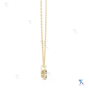Collier pendentif solitaire en diamant de laboratoire taille coussin 1,00 CT, en or massif 14K 18K, avec monture ouverte, bijoux fins pour femmes, fournisseur - Product Image 5