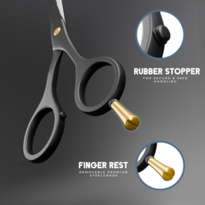 Ciseaux de coiffure professionnels Harbor Industry, ciseaux de barbier, ciseaux à cheveux, acier inoxydable, manche long, ciseaux de salon OEM - Product Image 2