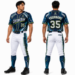 Ensemble complet maillot et pantalon de baseball pour équipe – Design artistique brodé, performance optimale pour le jeu et l'entraînement - Product Image 2