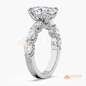 Bague en moissanite à trois pierres en forme de poire pour femme, ton argenté, bijoux de fiançailles et d'anniversaire, style élégant au quotidien - Product Image 6