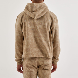 Chándal con cremallera y pedrería, conjunto completo con pantalones a juego para un estilo urbano moderno - Product Image 2