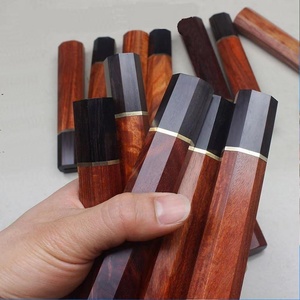 Manche de rechange octogonal en bois de burl de 135 mm pour couteau de chef japonais, manche brut pour couteaux de chef japonais traditionnels, vente en gros - Product Image 2