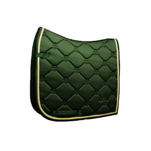 Tapis de selle tout usage vert matelassé en polyester avec doublure en satin pour l'équitation - Product Image 1