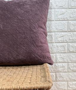 Solid Brown Woven Cotton Linen Square <b>Cushion</b> Cover Plain Zipper Case for Home Sofa - Product Image 4