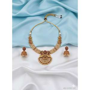 ชุดสร้อยคอเจ้าสาวสีทองอร่าม ดีไซน์หรูหรา แรงบันดาลใจจากมรดกทางวัฒนธรรม เหมาะสำหรับงานแต่งงาน งานเฉลิมฉลอง และงานพิธีแบบดั้งเดิม - Product Image 1