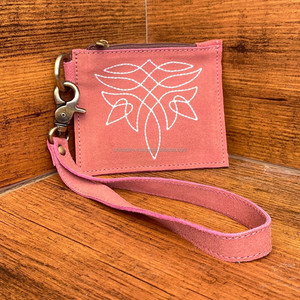 Genuine Suede Leather Coin Purse <b>Boot</b> Stich Wallet Purse Small New Arrival Fashionable Hot Sale Wristlet Unisex Coin Purse - Product Image 3