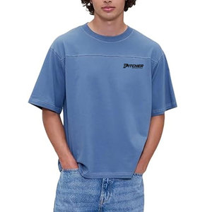 เสื้อยืดโอเวอร์ไซส์ผู้ชายสไตล์ใหม่ทรงหลวมแฟชั่นทันสมัยสวมใส่สบายน้ำหนักเบาเหมาะสำหรับใส่ทุกวัน - Product Image 1