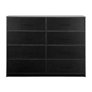 Commode à 8 tiroirs avec grands tiroirs en tissu, meuble de rangement noir - Product Image 5