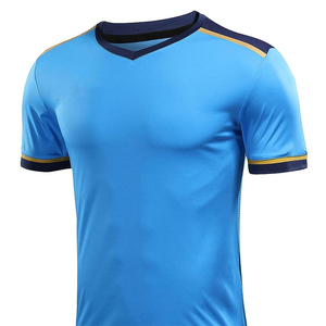 Ensemble de maillots de football respirants pour adultes, taille personnalisée, col en V, manches courtes, séchage rapide, tenue d'entraînement de football pour équipe - Product Image 3