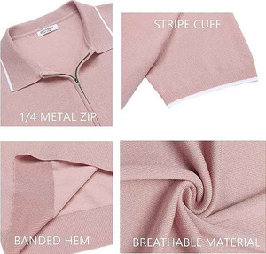 Tejido de punto de alto rendimiento para camisetas de hombre: corte atlético que absorbe la humedad y es antiarrugas para golf y entrenamientos en el gimnasio - Product Image 6