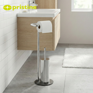 Support de papier toilette en métal à plusieurs niveaux, finition nickel, design moderne, accessoire de salle de bain, fabrication taïwanaise (MIT OEM) - Product Image 6