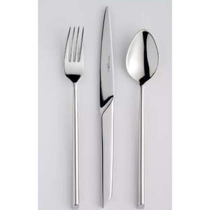 Juego de cubiertos metálicos de diseño moderno para restaurante, hotel, buffet y servicio de catering con elegante superficie pulida a espejo. - Product Image 5