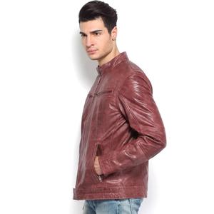 <b>Top</b> Selling Men's Spring <b>Leather</b> Jacket <b>High</b> Street Style Waterproof Windproof Eco-Friendly OEM Service - Product Image 2