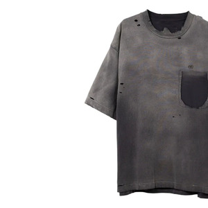 Camiseta Ringer Extra Grande de Punto Grueso con Logotipo Estampado, 100% Algodón Ecológico Anti-UV para Hombre - Product Image 2