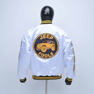 High Quality Custom <b>Lightweight</b> Varsity <b>Jacket</b> Satin Women's with & Breathable Feature Featuring Applique embroidery - Product Image 4
