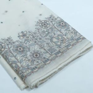 Tela de Red con Lentejuelas y Bordado de Perlas, Material de Encaje de Gasa de Doble Capa de Lujo para Vestidos de Novia y Ropa de Noche - Product Image 6