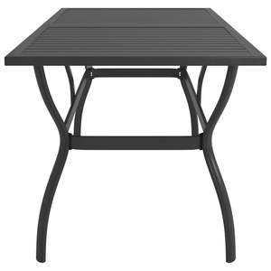 Juego de Comedor Gris Antracita de Acero con Recubrimiento en Polvo y Textilene para Uso en Jardín - Product Image 5
