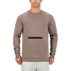 Sudadera Gris para Hombre, Cuello Redondo, Manga Raglán, con Bolsillo Delantero, Corte Regular, Tejido de Algodón, Estilo Casual para Otoño, Todas las Tallas - Product Image 6