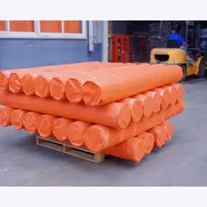 China Factory Direct Sales Light Weight 120gsm orange Pe Tarpaulin Sheet Roll Waterproof