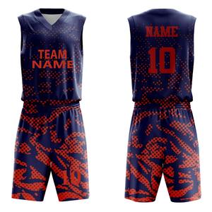 Ensembles de basketball unisexes modernes à col en V, personnalisables avec nom, logo et numéros, sublimés, respirants, en tissu 100 % polyester - Product Image 6