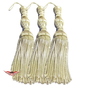 Glandes en fil d'argent Canutillo Gutter 20 cm, argentées, Borla Canutillo Canalón Plata - Product Image 2