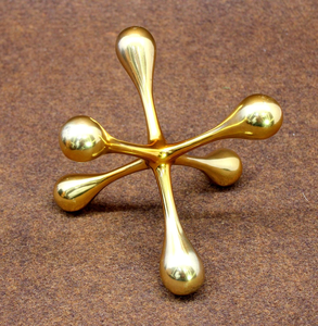 Prensapapeles de latón con diseño de figura Jack, decorativo, geométrico, moderno, de metal, para escritorio, mesa, oficina y hogar - Product Image 6