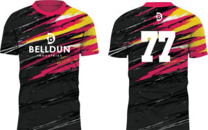 ชุดเสื้อเจอร์ซีย์กีฬาสีชมพูคลาสสิกสำหรับผู้ชาย แบบสั้น ผลิตจากโพลีเอสเตอร์ 100% รุ่นใหม่ล่าสุด ชุดฟุตบอลพร้อมหมายเลขสั่งทำได้ - Product Image 4