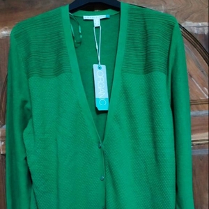Cárdigan Largo con Botones para Mujer, 100% Algodón, Casual, Marca Surplus - Product Image 1