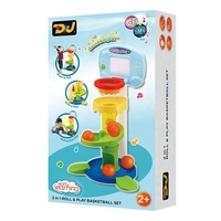 Ensemble de mini-paniers de basket réglables en plastique à piles avec effets sonores et lumineux, jouet sportif pour jeu d'imitation D.J. Jouets pour enfants