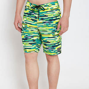 <b>Men's</b> Premium Swim <b>Shorts</b> | Electric Lime Abstract <b>Camo</b> Quick-Dry Beach Trunks Urban Summer Wear Athletic Board <b>Shorts</b> Set - Product Image 2
