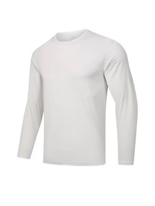 100% <b>Polyester</b> Men's Custom Logo Hip Hop Long Sleeve O-Neck <b>T</b>-<b>Shirt</b> Sublimation Printed Anti-UV Breathable Quick Dry Regular Fit - Product Image 3