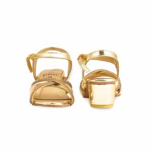 Sandalias de tacón dorado para niñas Diseño elegante KD9861 - Product Image 2