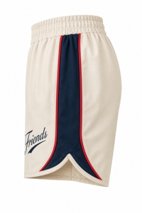 Premium design Cream MMA <b>Shorts</b> with Navy Red Stripes Heat-Transfer Printed Quick Dry Regular Fit MMA <b>shorts</b> - Product Image 4