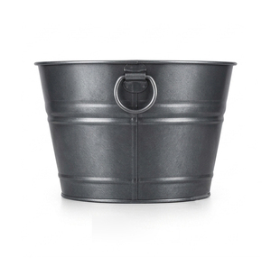 Green Tinted <b>5</b> Gallon Galvanized <b>Iron</b> Round Tub - Product Image 3