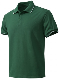Camisas Casuales de Negocios para Hombre, Cómodas, de Secado Rápido, 100% Poliéster, con Solapa, Manga Corta, a Precio Económico - Product Image 2