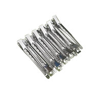 Pinces à cheveux personnalisées avec logo, pinces à bec de canard, pinces à cheveux de salon, pinces à griffes métalliques pour accessoires capillaires, outils et kits d'extensions de cheveux