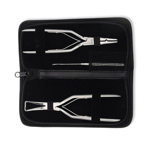 Kit professionnel d'outils de pose et de retrait d'extensions capillaires en gros, incluant des pinces et des ciseaux - Product Image 3