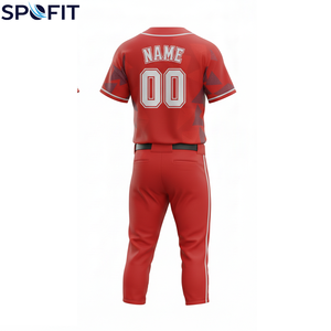 Uniforme de Béisbol para Adultos al por Mayor de Alta Calidad, 100% Poliéster, Transpirable, de Secado Rápido, Uniforme de Béisbol Personalizado - Product Image 3
