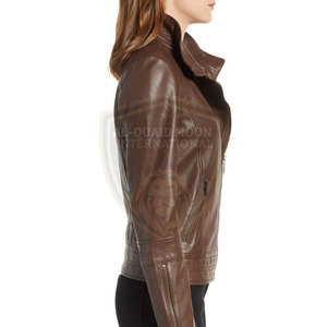 Chaqueta de Cuero para Mujer, Último Modelo, Venta al por Mayor, Chaqueta de Cuero para Mujer Más Vendida - Product Image 4