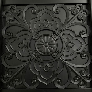 Royal Luxury Traditional Wrought Iron Entry Door Arched Design <b>Swing</b> Style Exterior Metal Double Doors Anti Theft Water - Product Image 5