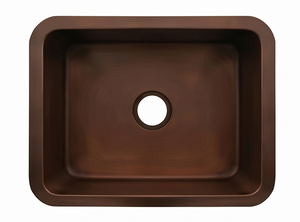 Évier de cuisine encastré simple de qualité supérieure, finition cuivre mat, surface facile à nettoyer, design rustique - Product Image 2