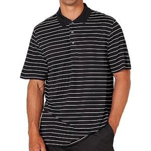 เสื้อโปโลชายสำหรับตีกอล์ฟ ซับเหงื่อ แห้งเร็ว แขนสั้น ลายทางสีแอนทราไซต์ รุ่นอื่นๆที่เหมาะกับการใช้งานอื่นๆ - Product Image 1