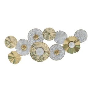 Contemporary 3D Metal Leaf <b>Wall</b> Art Creative Nordic Style Gold Green Floral <b>Wall</b> <b>Decor</b> for Home Office Decorative Metal - Product Image 5
