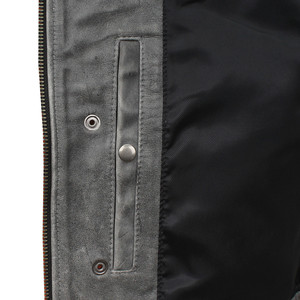 Chaleco de Cuero para Hombre al por Mayor, Chaleco de Motociclista de Cuero Genuino sin Mangas, Estilo Casual, Prenda Exterior de Moda, OEM - Product Image 5