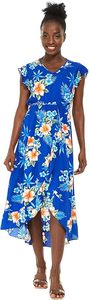 Vestido Hawaiano con Volantes y Estampado de Hibisco para Mujer - Product Image 2
