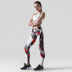 Leggings de sport à séchage rapide par sublimation pour femmes et hommes, leggings imprimés pour le football et le basketball, pantalons de basketball par sublimation pour hommes et femmes - Product Image 2