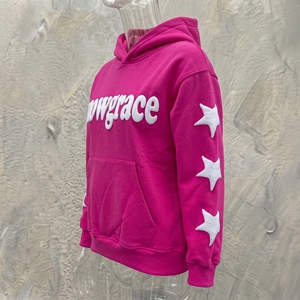 เสื้อสเวตเชิ้ตมีฮู้ด Snowgrace สีชมพู พิมพ์ลายดาว แบบยูนิเซ็กส์ ทรงโอเวอร์ไซส์ ผ้าฟลีซ สำหรับใส่ลำลองในฤดูหนาว - Product Image 4